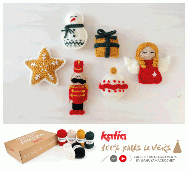 Leer kerstversiering haken en adventskalender naaien met Katia Fabrics tutorial