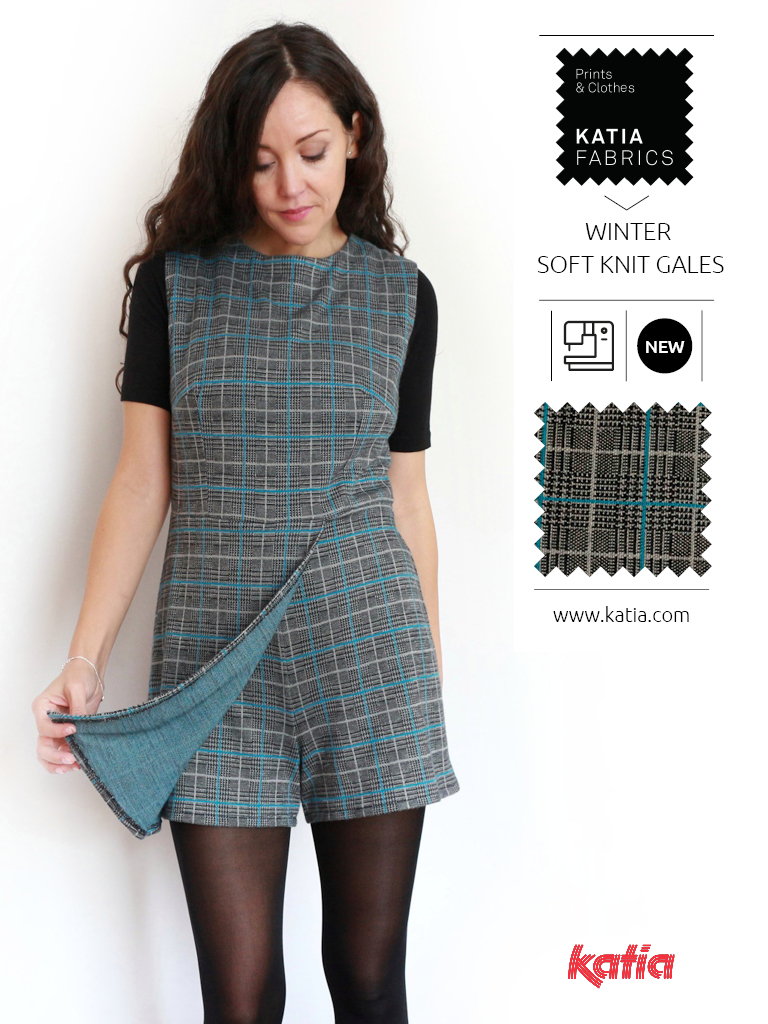 Jumpsuit met broekrok naaien - gratis naaipatroon en video tutorial van Katia Fabrics