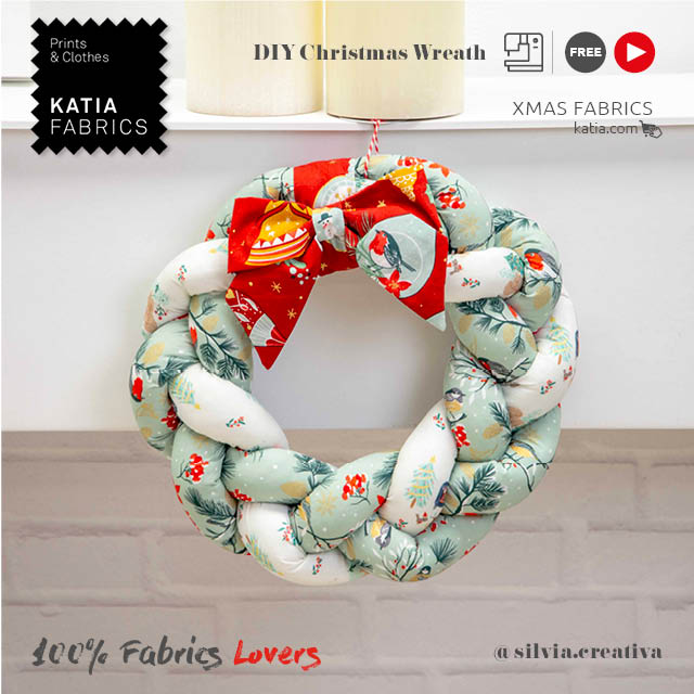 Couronne de Noël en bois avec Noeud 30cm ROUGE