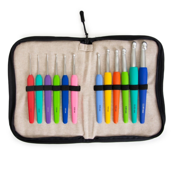 Teamoy naaiset tas voor brei- en haaknaalden met ritssluiting,(geen accessoires meegeleverd), Uilen