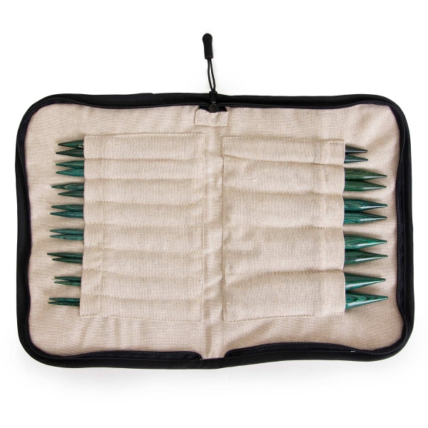 Trousse Rangement Aiguilles à Tricoter Circulaires - Organisateur Accessoires Tricot Bleu