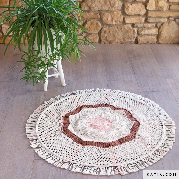 Kit alfombra redonda de macramé Siroco