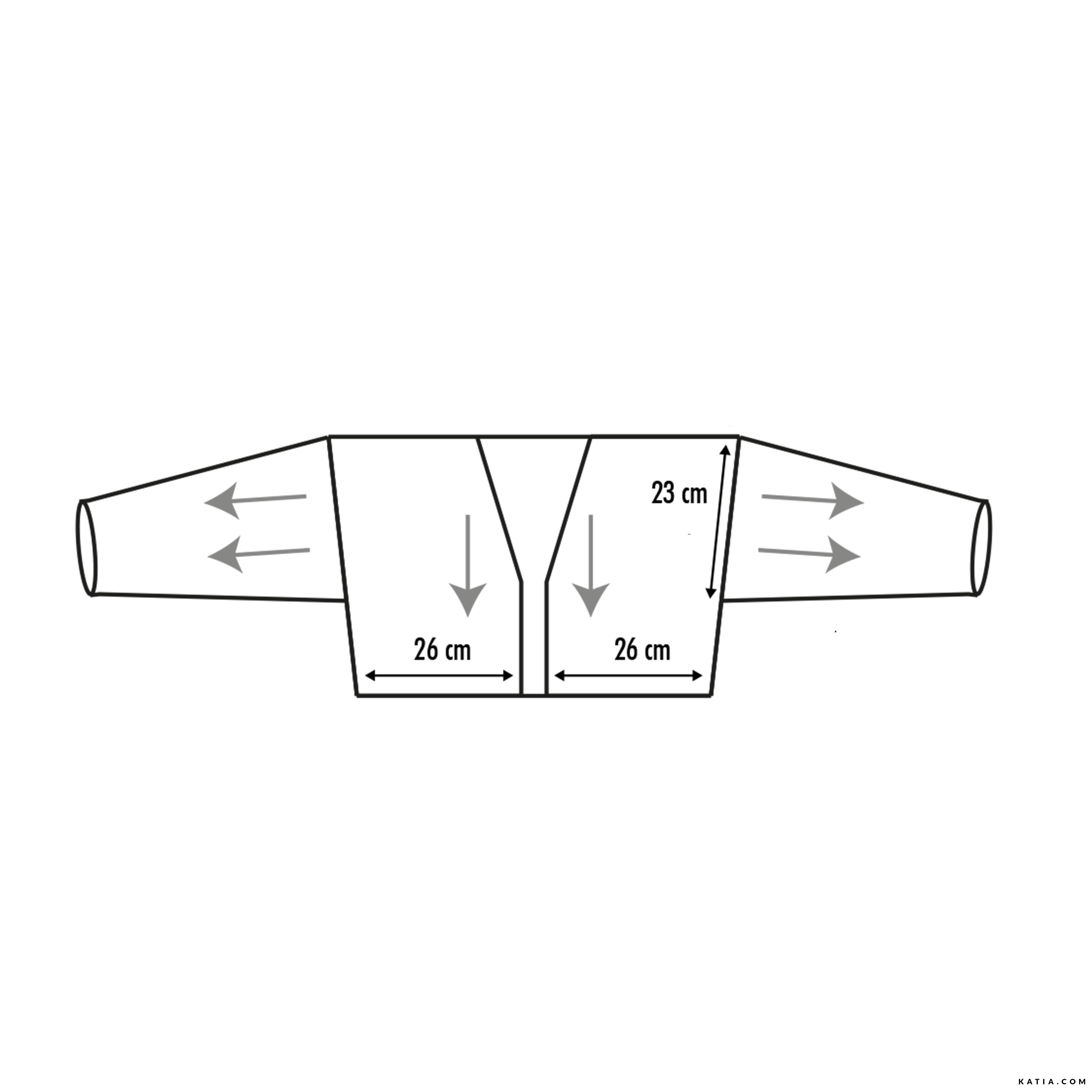 Kit WOW! Cardigan court colourwork Bella kit