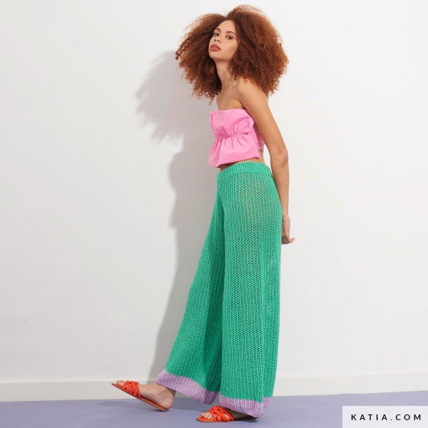 Palazzo, pantaloni lunghi da donna, estivi, eleganti, plissettati Palazzo, pantaloni lunghi da donna, estivi, eleganti, plissettati