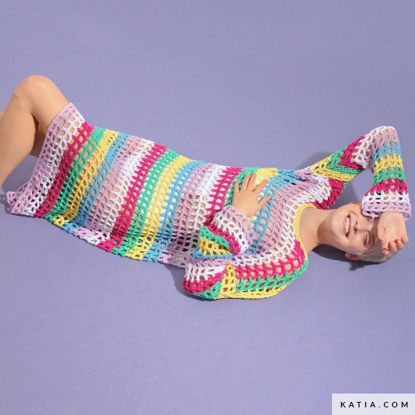 white christmas dresses MOHAIR MESH DRESS crochet pattern