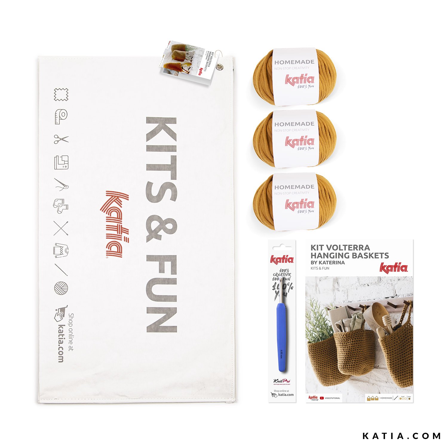 Kit Crochet Débutant Pour Faire Des Paniers - Tout Inclus Pour Se Lancer !