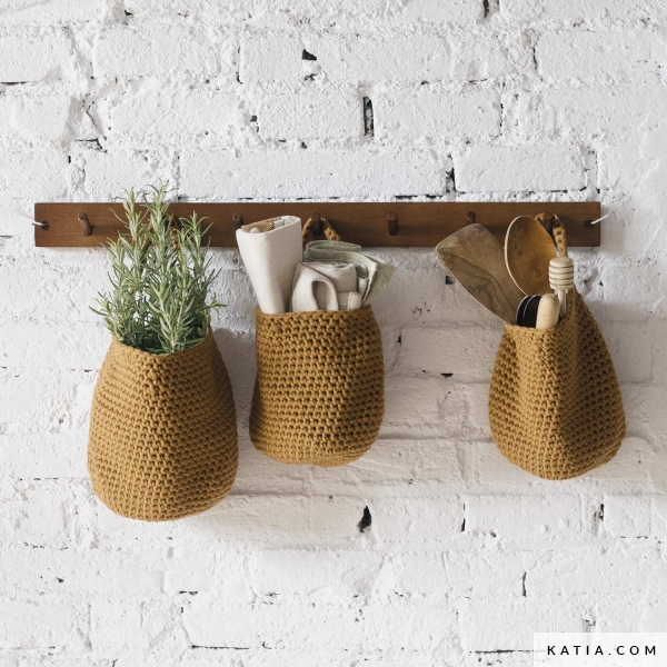 Kit De Crochet Débutant Pour Paniers Ronds - Inclus Fil, Crochet Et Patron (lot Complet) - 10