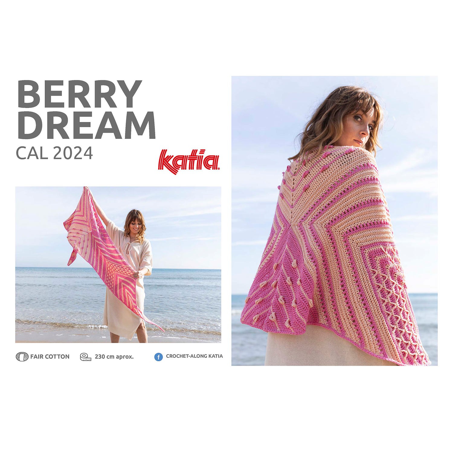 Crochet Bicolor Shawl Kit | Choose Your Color - kit | Katia.com