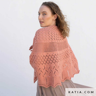 2025 L'Anima KAL Kit: Crescent-Shaped Lace Shawl - kit | Katia.com