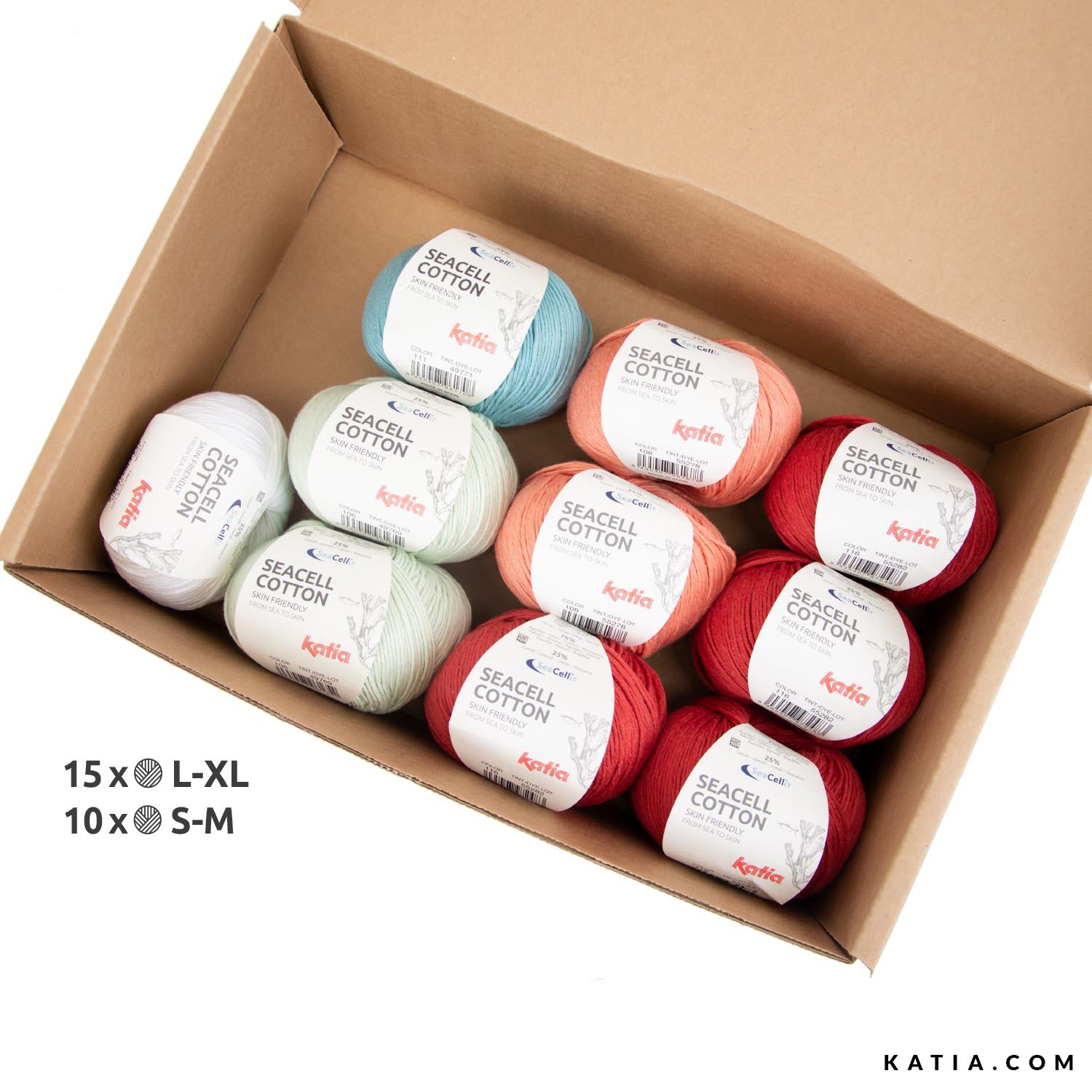 Pack SeaCell Cotton Kimono a crochet Coral de Ahuyama kit