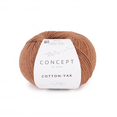 lana hilo cottonyak tejer algodon lana yak marron cobre all seasons katia 133 p