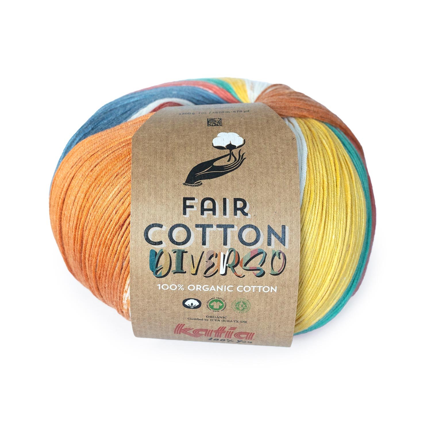 Fair Cotton 100% Cotone Organico - 50 G - Colore 51 Viola - Commercio Equo E Solidale - Certificato GOTS