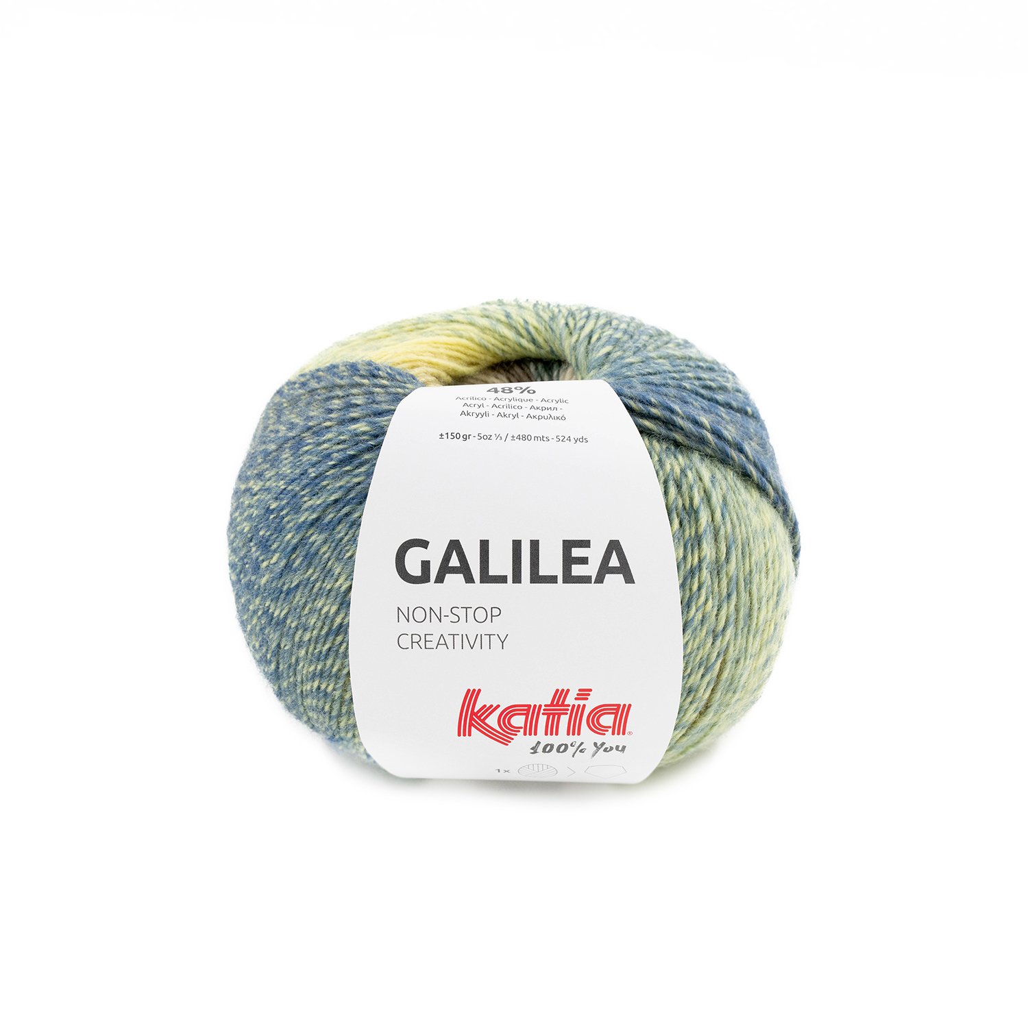 blue knitting wool