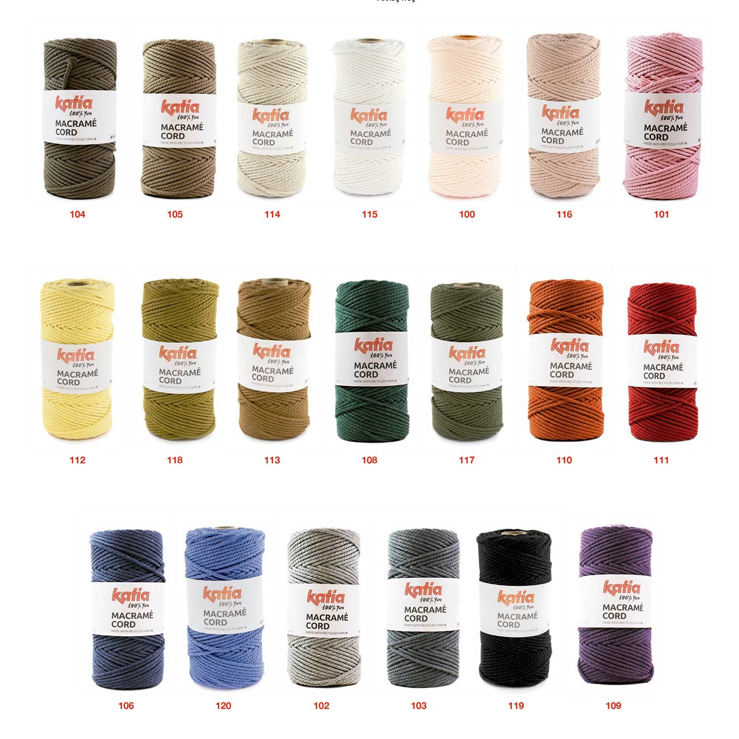 LEDENT Corda Macramè Doppio Ritorta 3mm X 120m, Colori Acqua E Ecru, Cotone Riciclato Sostenibile, Fatta In Belgio