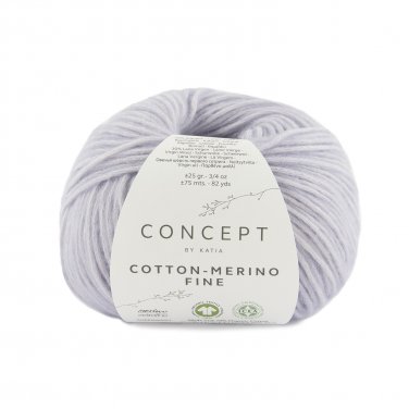 lana hilo cottonmerinofine tejer algodon organico gots merino extrafine superwash lila claro otono invierno katia 86 p