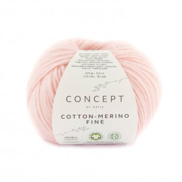 lana hilo cottonmerinofine tejer algodon organico gots merino extrafine superwash rosa claro otono invierno katia 88 p