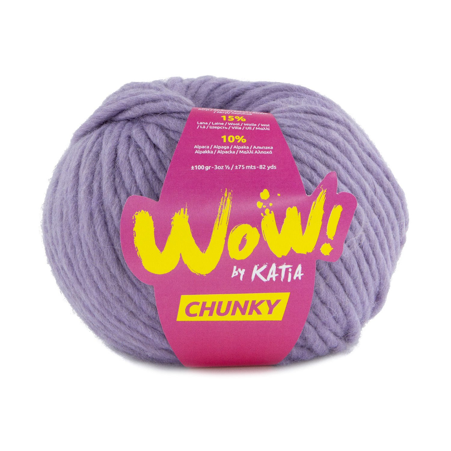 Katia Wow Chunky Lana Gomitolo 100g – Colore Tile Cod.60 – Morbido Mix Lana, Acrilico E Alpaca, Per Ferri 10 Mm