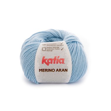 lana hilo merinoaran tejer merino superwash acrilico azul celeste otono invierno katia 68 p
