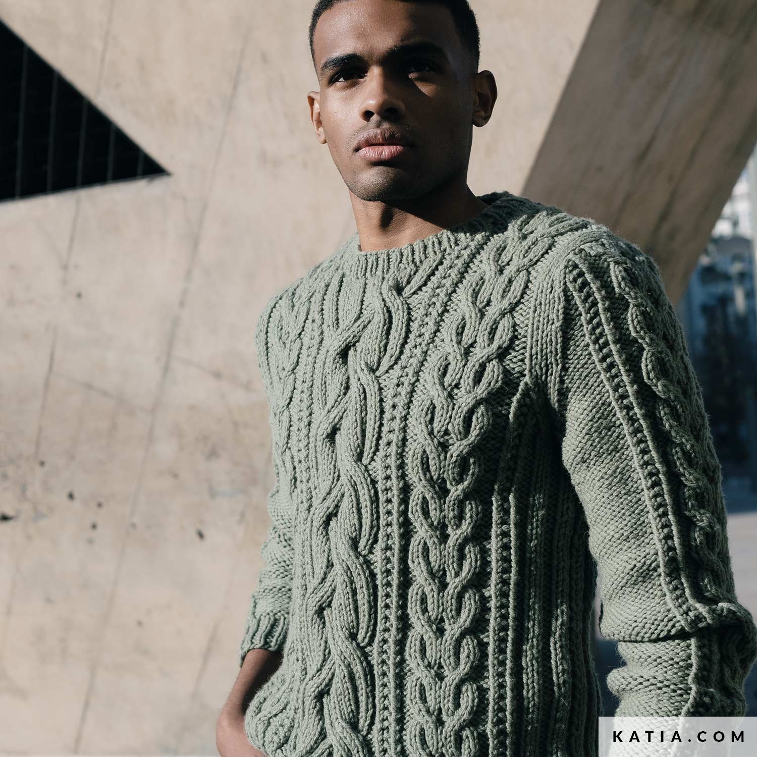 Jersey Hombre Otono Invierno patrones Katia
