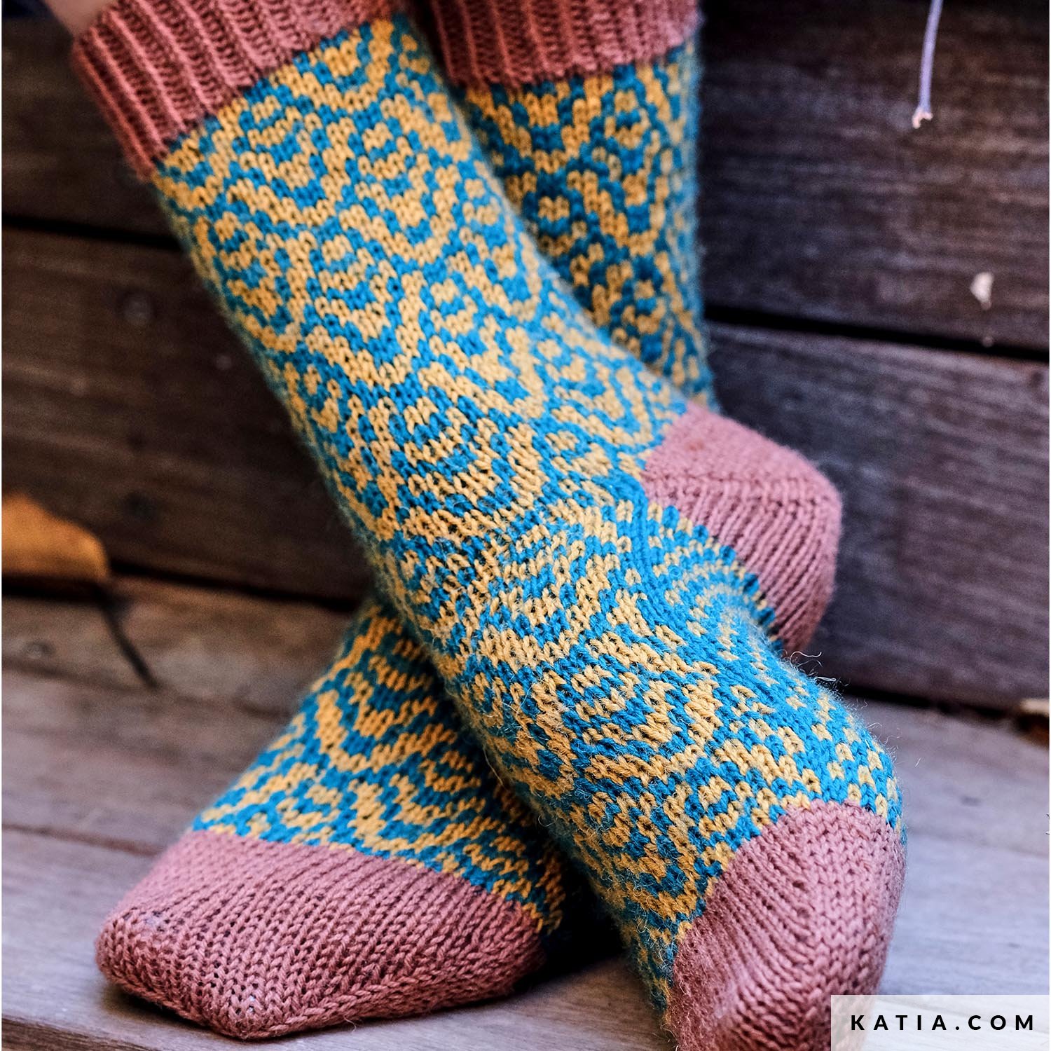 Calcetines De Lana Con Patrón De Zigzag Cálidos Con Lana De Alpaca, 2