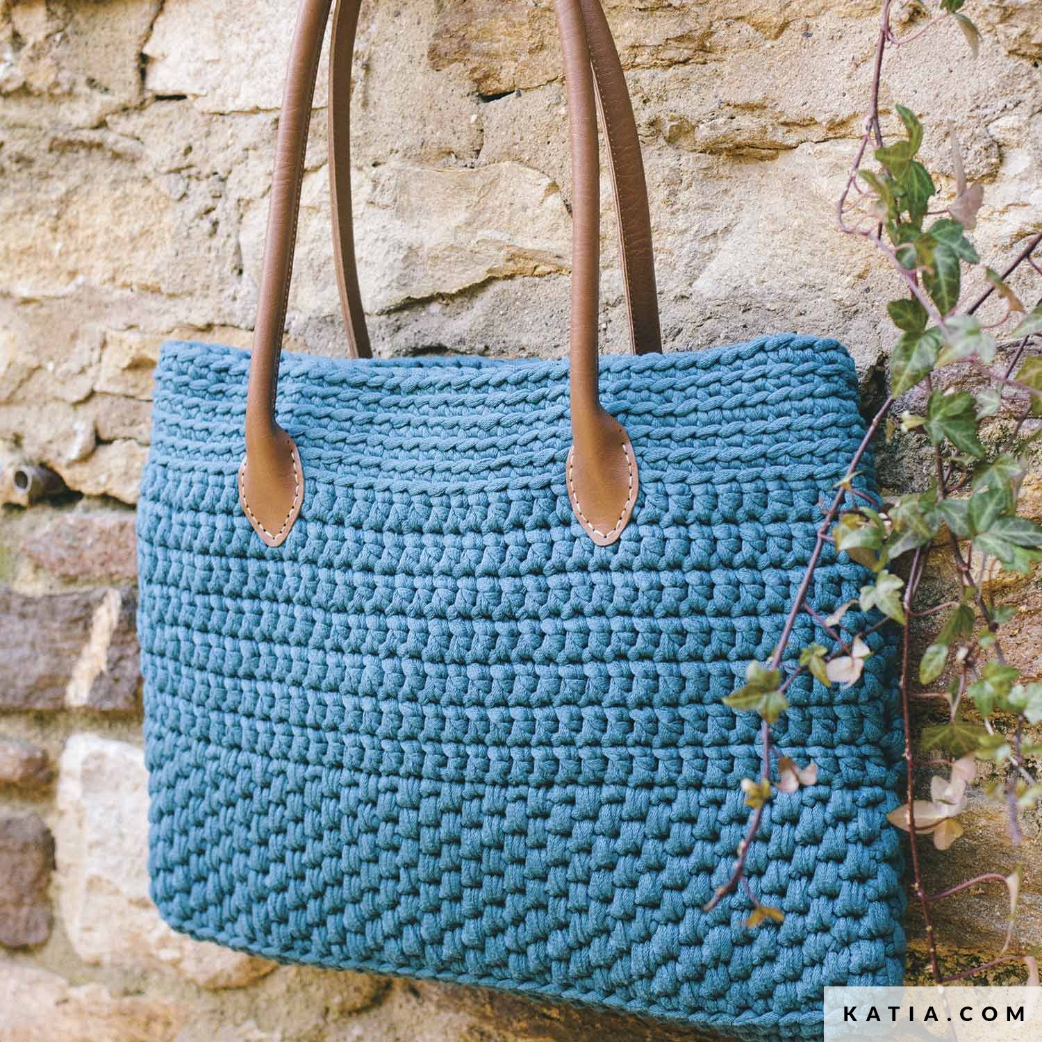 Sac fait main/Sac à main en crochet de couleur noire/Sac tricoté à