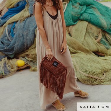 patron tejer punto ganchillo mujer bolso cartera primavera verano katia 5033 6 p