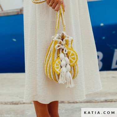 patron tejer punto ganchillo mujer bolso primavera verano katia 5033 4 p