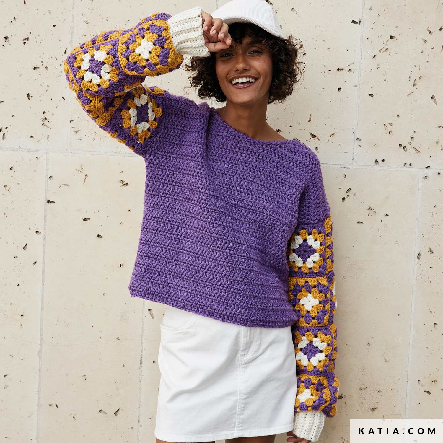 Granny Jersey A Crochet Mujer Katia Jersey De Tirantes A Crochet