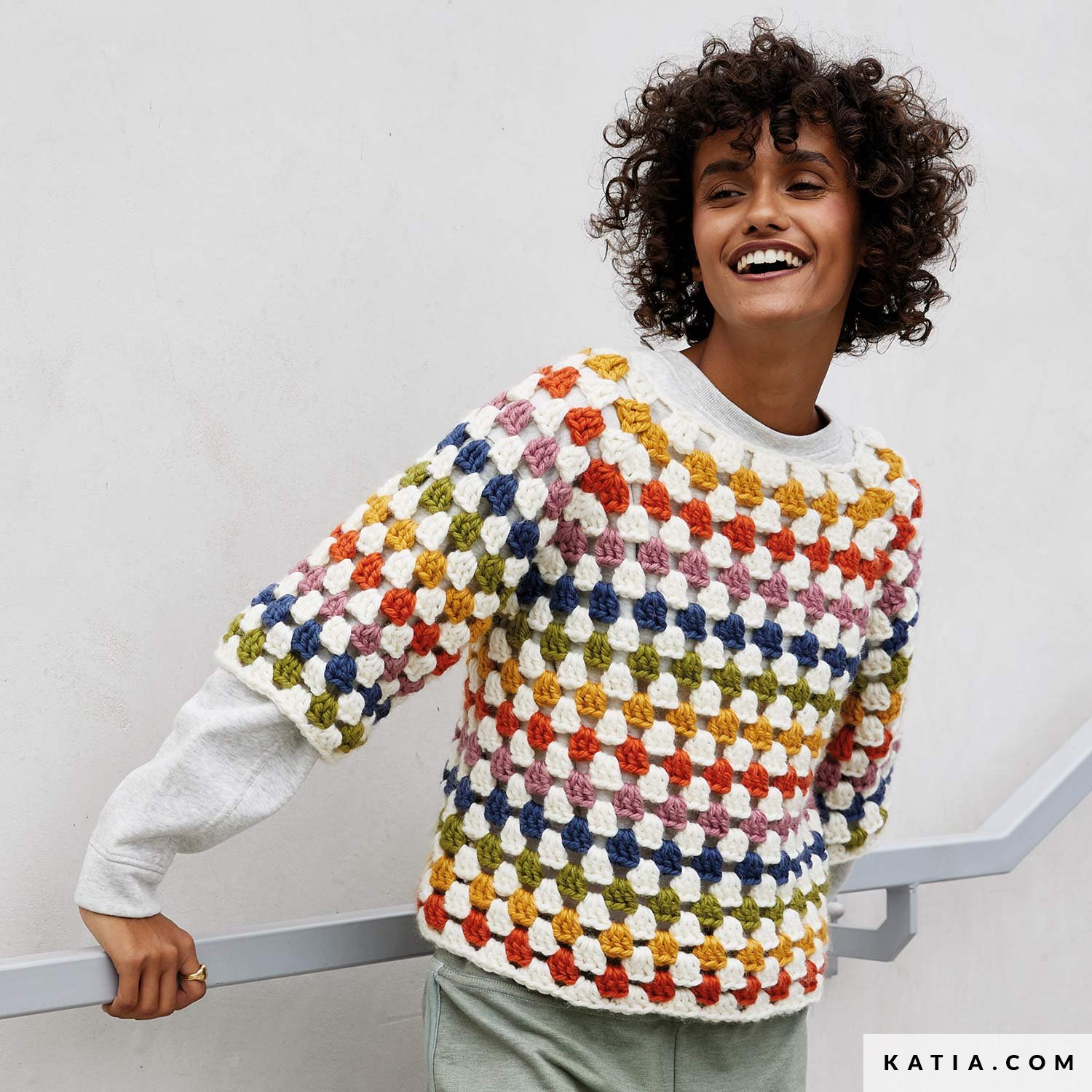 Pull Femme Rayé Col Rond - Manches Longues En Tricot Chaud - Automne/Hiver - Coupe Ample - Matière Douce