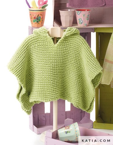 Tricoter poncho pour bébé, le tuto - Le blog de Ladylaine