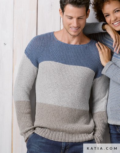 Maglia Uomo Primavera Estate modello schemi Katia