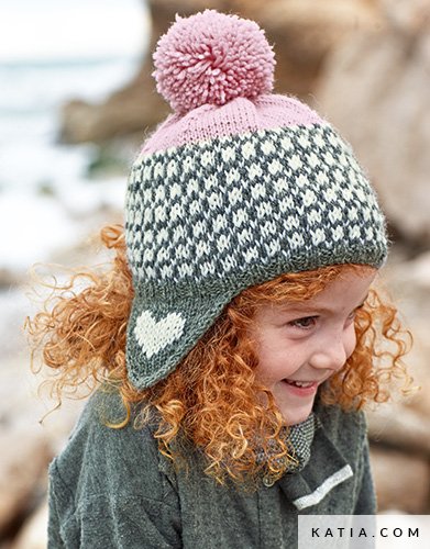 Bonnet péruvien en tricot fantaisie pour bébé fille