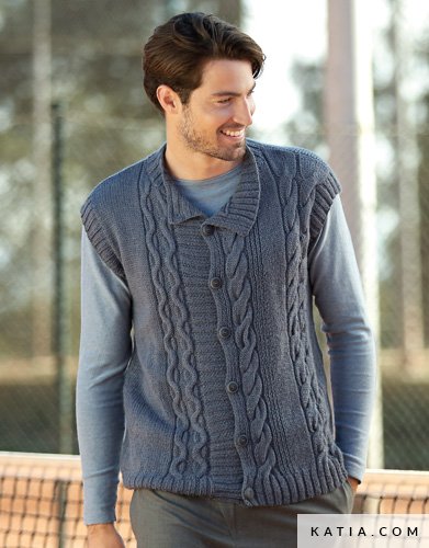 Gilet Uomo Autunno Inverno modello schemi Katia