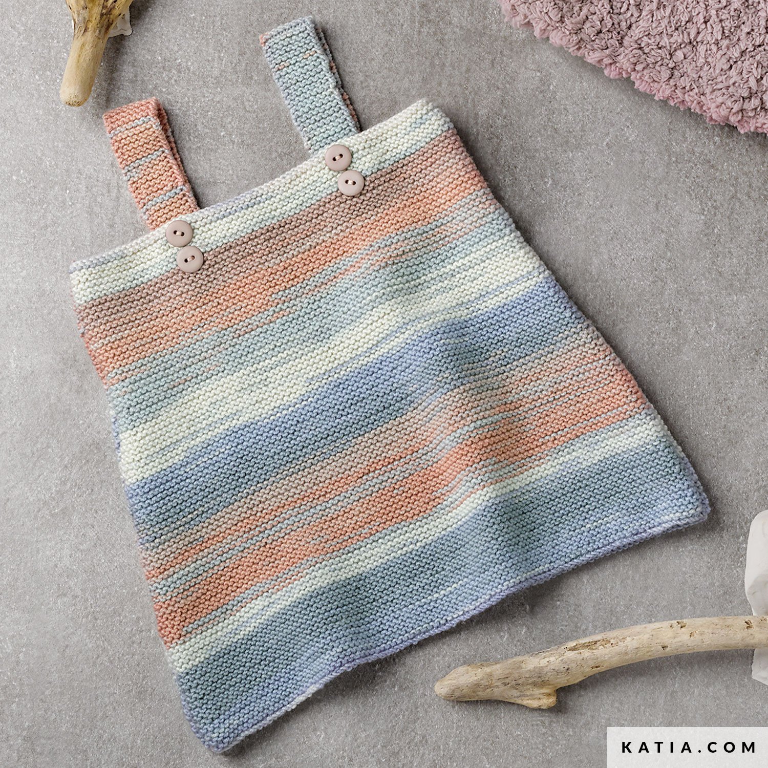 knitted baby pinafore dress pattern