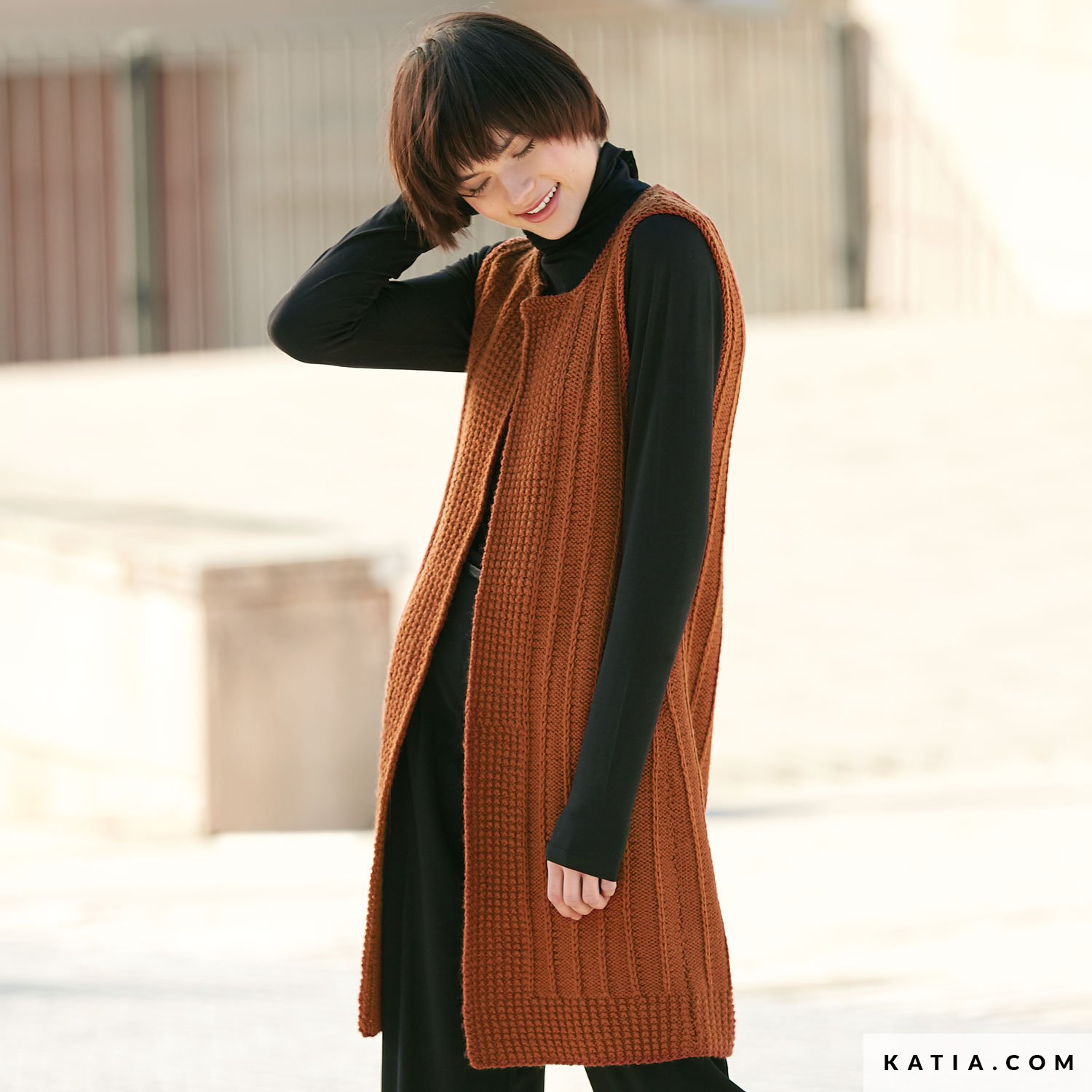 chalecos de lana mujer largos