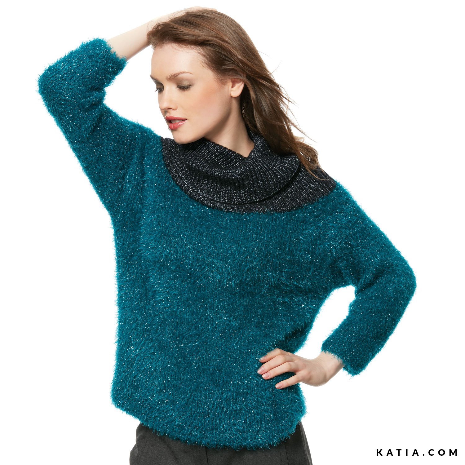 Damen Merinowolle Pullover Oversize - Leichter Strickpullover Für Herbst/Winter
