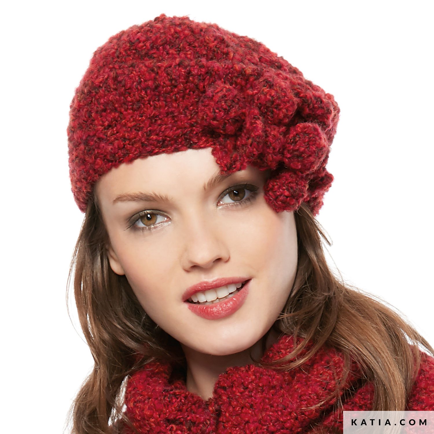 Bonnet Femme Laine VIVISENCE - Design Floral élégant - Gris Clair Taille Unique - Hiver Chaud