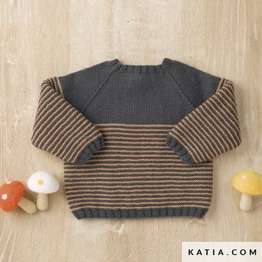 patroon breien haken baby trui herfst winter katia 6090 40 p