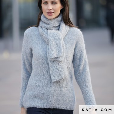 patroon breien haken dames trui herfst winter katia 6092 20 p
