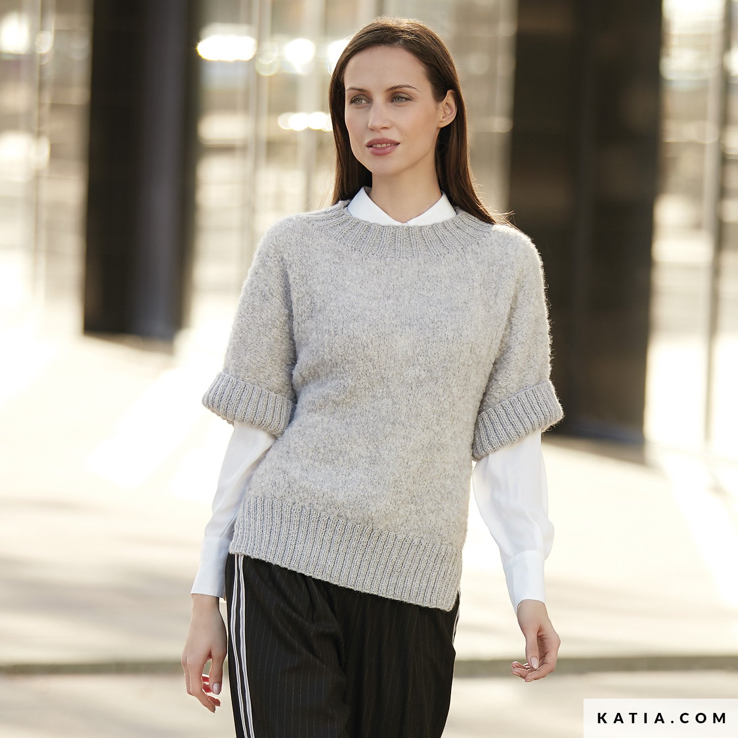 knitted short sleeve jumper