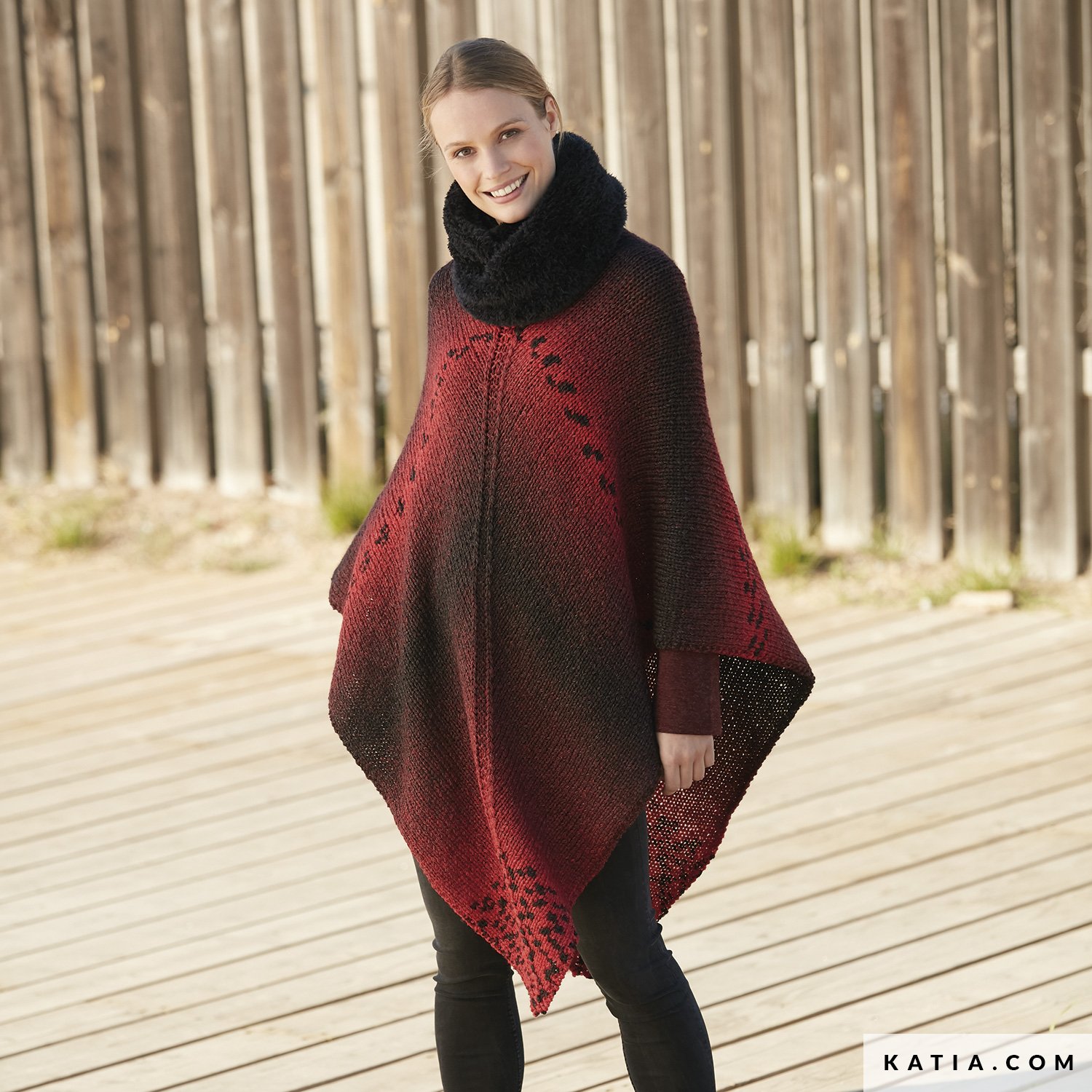 Poncho Damen Herbst Winter Modelle Anleitungen Katia Com