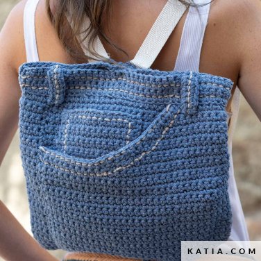 pattern knit crochet woman backpack spring summer katia 6122 22 p