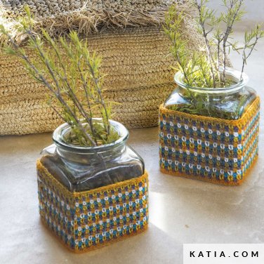 patroon breien haken woning hoezen voor containers lente zomer katia 6124 69 p