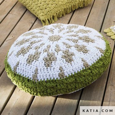 patroon breien haken woning poef zitzak lente zomer katia 6124 21 p