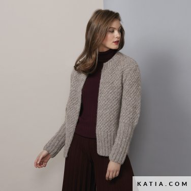 patroon breien haken dames jas herfst winter katia 6136 32 p