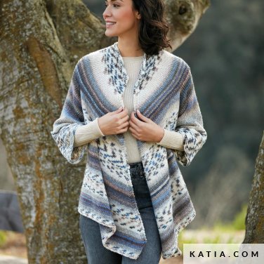 Katia Melody Jacquard 254 Ovillo de lana merino 100 g, con borde de jacquard
