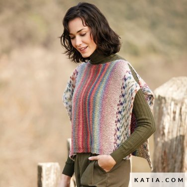 Katia Melody Jacquard 254 Ovillo de lana merino 100 g, con borde de jacquard