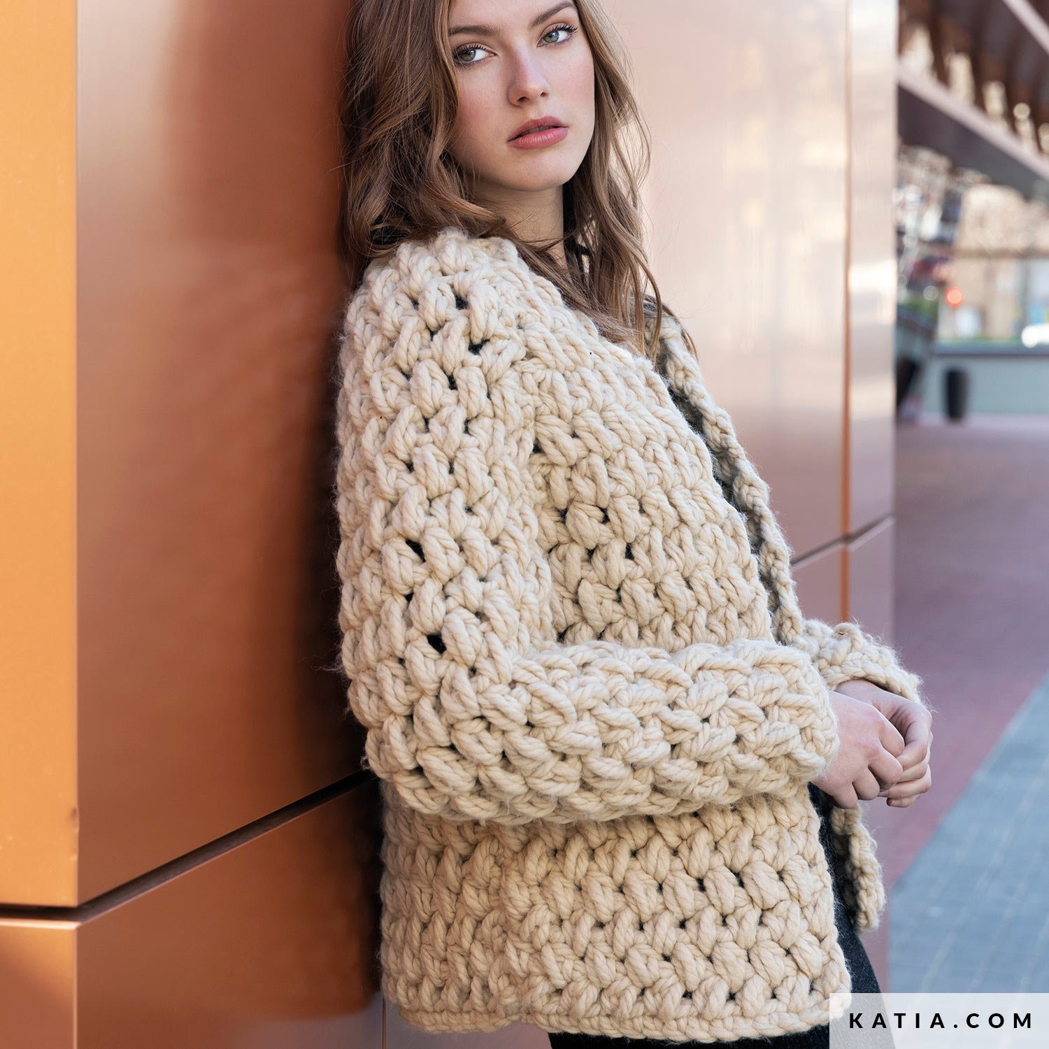 gilet crochet grosse laine