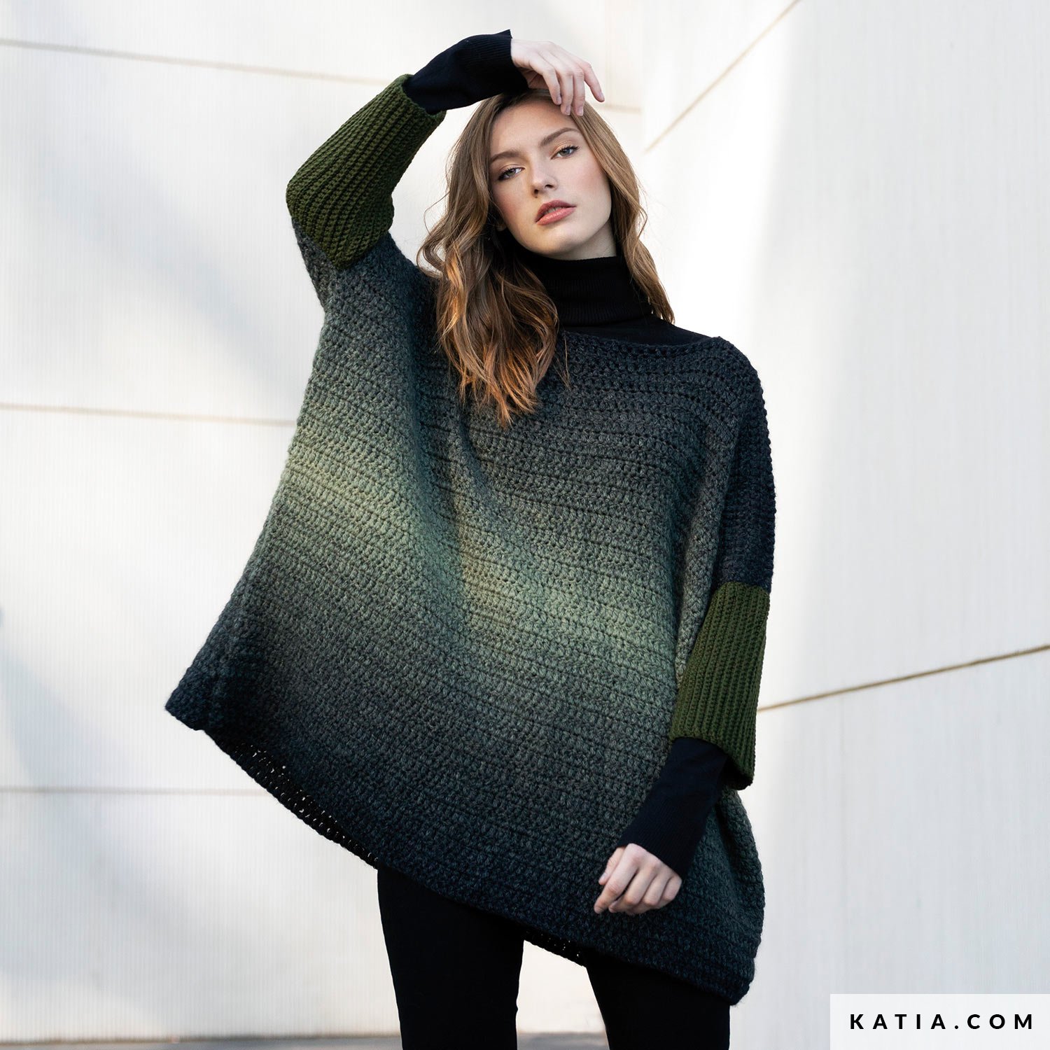 Ongekend Poncho - Dames - Herfst / Winter - modellen & patronen | Katia.com WK-19