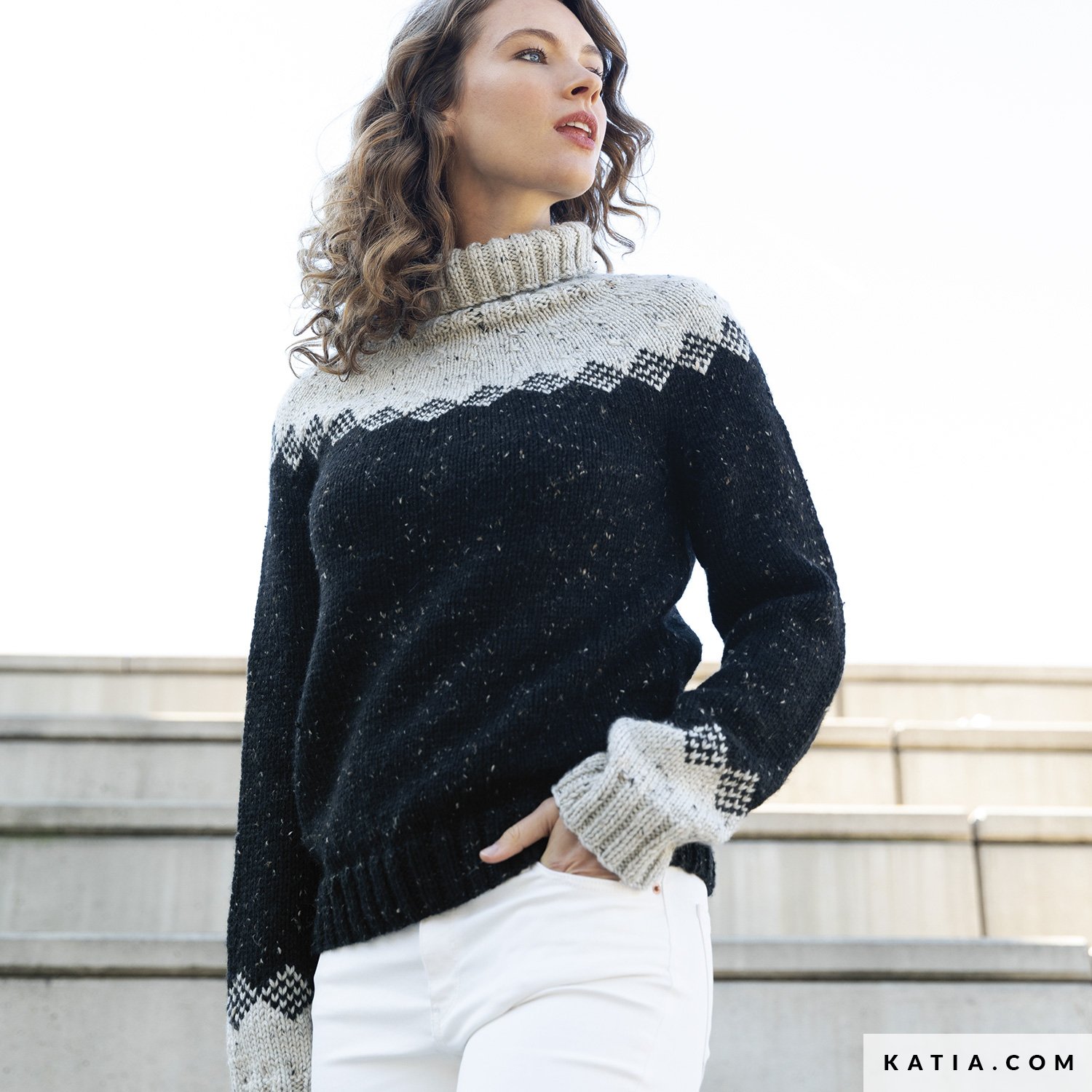 Sweater Woman Autumn Winter Models Patterns Katia